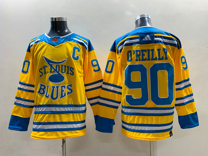 Men's St. Louis Blues Ryan O'Reilly #90 Yellow Breakaway Jersey